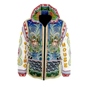 Mosaic-Inspired Unisex Down Jacket: A Fashion Classic