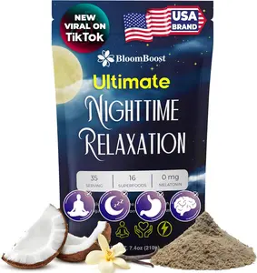 Nighttime Relaxation Drink | Magnesium Glycinate & Taurate | Vanilla Coconut Powder | Caffeine-Free & Sugar-Free | 35 Servings | Perfect for Evening Wind-Down & Cozy Nights