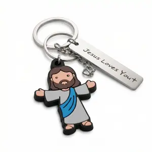 Agape Jewels Jesus Keychain, Scannable Daily Bible Verse, Stylish and Functional Accessory