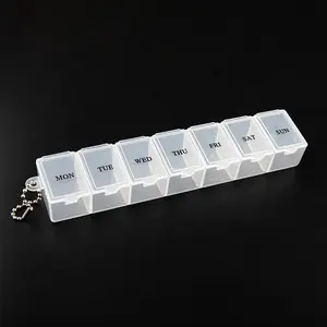 Portable Clear Pill Box, 7-cell Pill Storage Box, Pill Dispenser Box for Daily Use, Kitchen Storage & Organization Supplies