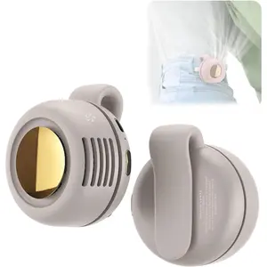 White Portable Mini Bladeless Fan 3-Speed Clip-on Fan for Shirt and Waist LY317