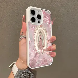 Premium Magnetic Smartphone Case, Aesthetic Divine Pink Flower Cover for iPhone 11/12/13/14/15/16 & Pro Max, MagSafe Ready, Anti-Fall, Ultra-Thin Design, Ideal Mobile Phone Accessories for Everyday Use, Cellphone, Casing, Devices