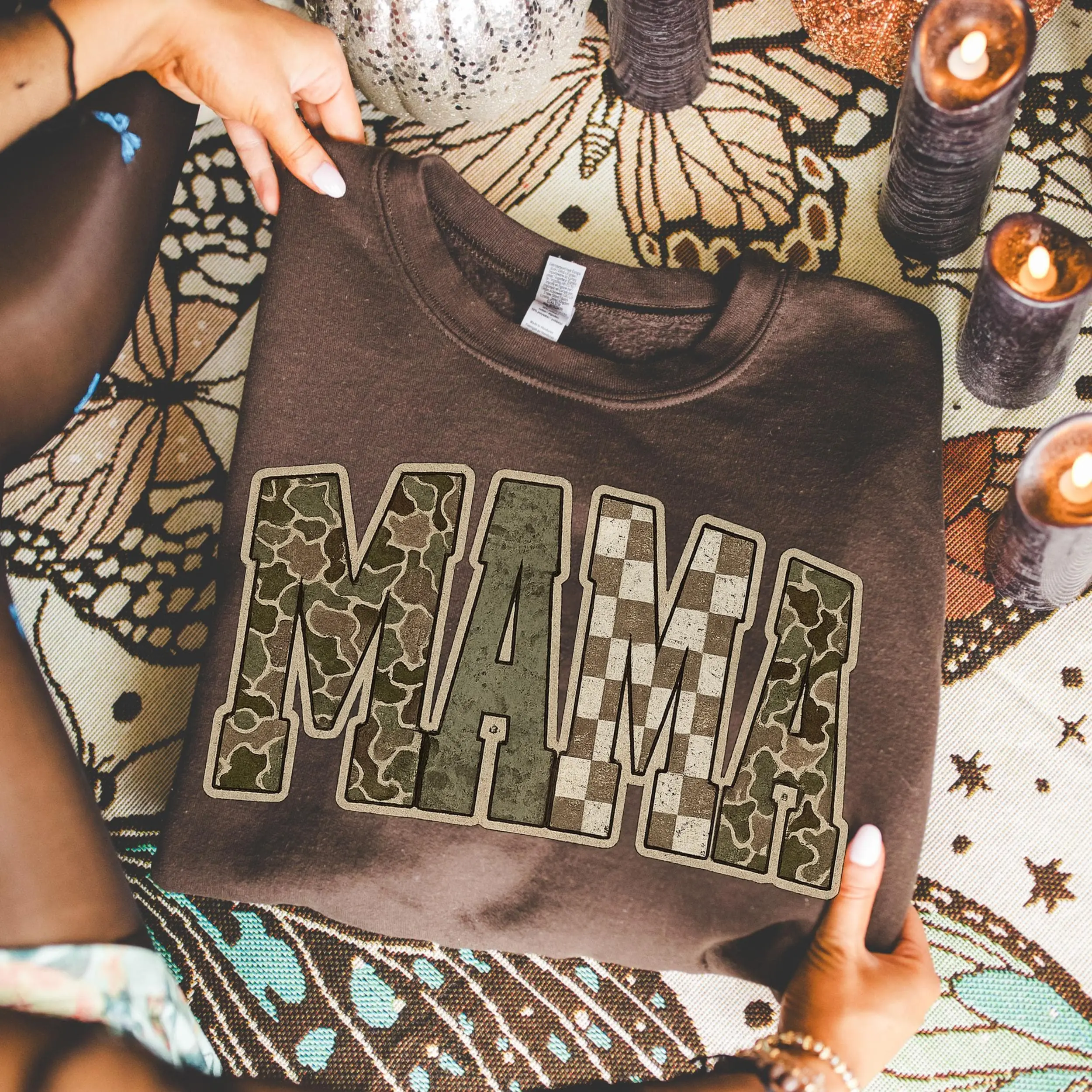 Hunting Mama Sweatshirt, Duck Hunting Long Sleeve, Mallard Duck Hoodie, Mama of Hunters Camo Mama tShirt, Hunting Season Mom Life Shirt Gift