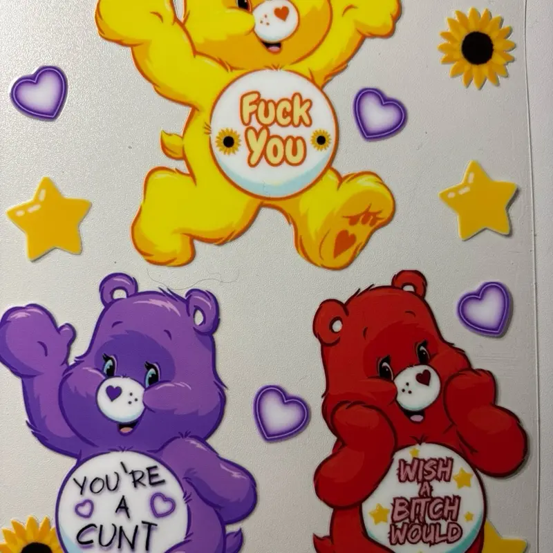 Swear Bears A5 Book Cover Decal