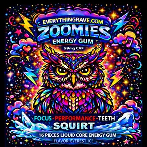 Zoomies Liquid Core Energy Gum | 16 Piece Pack