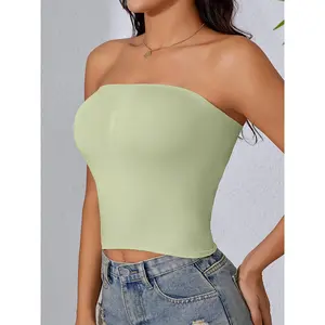 Seamless Strapless Bandeau Bra for Women - Comfortable, Non-Slip, Back Support Design, Perfect for Layering or Wear Alone