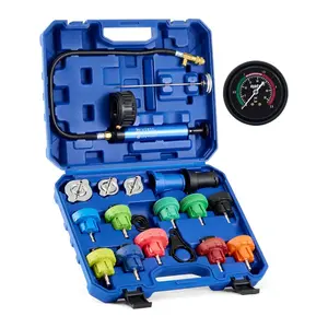 Orion Motor Tech 19 pcs Universal Radiator Pressure Tester Kit, Coolant Pressure Tester Kit with Manual Pump and Color-Coded Test Caps, Coolant Vacuum Refill kit for CarsMotorcycles Trucks Cooling System, Automotive Repair Tools, fathersdaygift