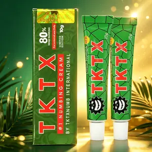 TK-TX 80% Tattoo Numbing Cream 10g - Maximum Strength Topical Numbing Cream for Tattoos, Piercing, Waxing & Microblading, Long-Lasting Pain Relief.