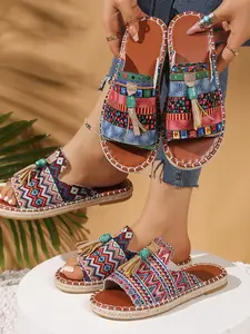 Japanese Linen Slippers for Women, Summer Home Use, New Couple Indoor Shoes, Breathable Anti-Slip Cool Sandals