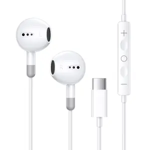 In-Ear Wired Headphones with Mic & Volume Control, 3.5mm Jack/USB Type C Universal for iPhone Android Laptop PC Tablet, Headset for Calls Music Gaming
