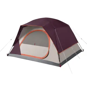 Camping Tent, 2/4/6/8 Person Weatherproof Tent with 5 Minute Setup, includes Pre-Attached Poles, Rainfly, Carry Bag & Roomy Interior