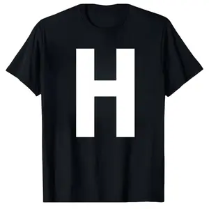 Letter H Capital Alphabet Monogram Initial T-Shirt