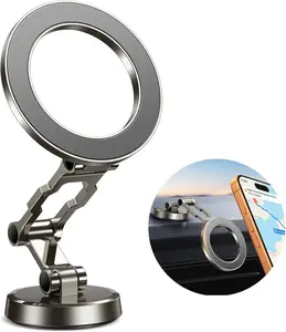kaistyle for Magsafe Car Mount[Trifold & All Metal]Magnetic Phone Holder for Car Phone Holder Mount Dashboard Cell Phone Holders for Your Car Accessories for Women Men for iPhone  Pro Max