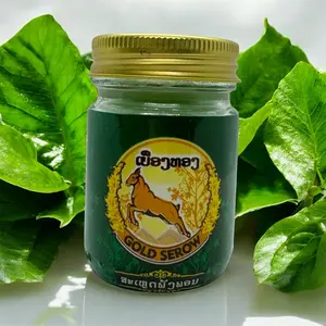 Gold Serow Lao Herbal Ointment Balm 50g (Green Mountain) Salve Traditional Laotian Remedy