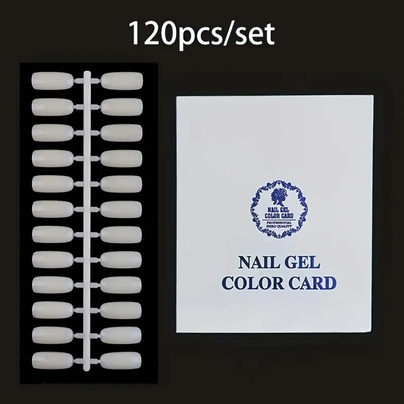 120pcs Nail Tips Nail Color Chart Display Book -Swatch Display - Nail Gel Art - Essential Salon Tools for Nail Artists and Technicians