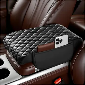 2026 Upgraded Thickened  Center Console Cover,- Arm Rest Cover for  with Side Pocket & Non-Slip Base,Universal Middle Console Covers Fit for