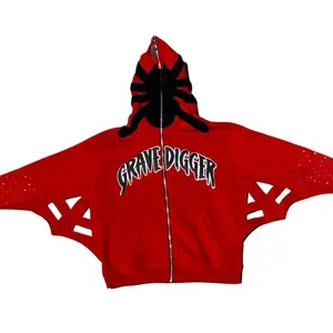 Red "GRAVEDIGGER" Hoodies