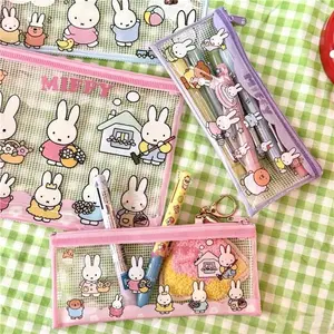 Miffy Pouch Stationery Storage Bags Pencil Bags A4 A5 B6 Storage Cases Pencil Cases Decorations Desk Accessories