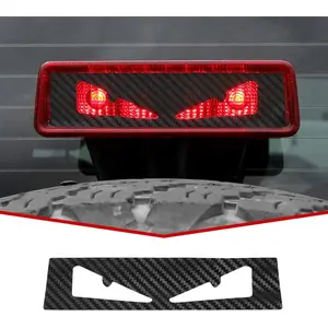 Third Brake Light  Carbon Fiber High Mount 3rd Brake Light Sticker Fit for Jeep Wrangler JK JKU 2007-2018 Motorized Anti-Theft License Plate Frame Universal  Mirror Love  Set   Stickers Halloween Baby On Board Car Decal Super Loud Dual Air Horn Kit magic