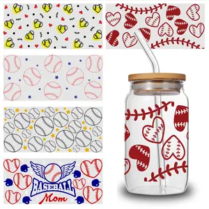5 Sheets Baseball Hearts UV DTF Stickers Decorative Art UV DTF Transfer Stickers for Glass Cups Heart Suitable for 16 oz Glass Faithful Symbols Hopeful Quotes Winter Landscape Canvas Posters Photography Print samantha new wanted