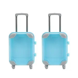 2 Piece Mini Luggage Party Storage Box, Rolling Design, Lightweight, Ideal for Travel, Birthday Parties, Gift Giving, Fun Atmosphere