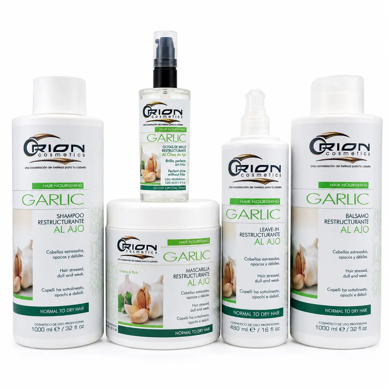 Orion Garlic Hair Care Kit 5pcs | Complete Nourishing Set for Dry & Dull Hair