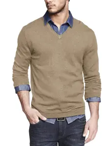 COOFANDY B men's casual V-neck sweater ribbed knit slim fit long sleeved pullover, Roman knit men's top, a choice for autumn and winter. (Excluding lining) Knitwear Menswear