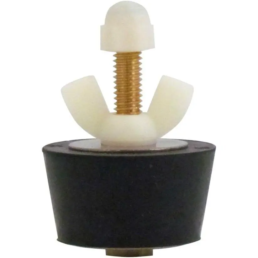 Rubber Plug with Blow Thru Valve, Compatible with 1-1/2 Inch Pipe and 1-3/4 Inch Fitting, No