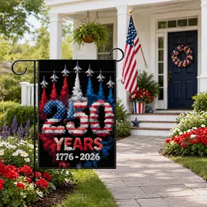 250 Anniversary Usa Garden Flags for Outside, 250 Anniversary USA Flag with Eagle Design, Patriotic 4th of July Decorations 1776-2026  Yard Sign Double-Sided Waterproof Flag 12x18 Inch 250 Year American Flag