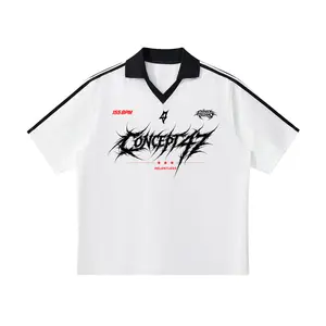 CONTRAST COLLAR STRIPED JERSEY