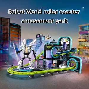 986PCS Robot World Roller Coaster Model 60421 Moc Bricks Building Blocks City Park Sets for Kids Toys Christmas Gifts