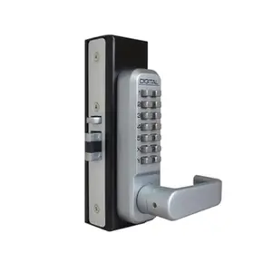 Lockey 2985-SN-DC Mechanical Keyless Narrow Stile Lever Handle Lock With Passage Function And Double Sided Combination - Satin Nickel