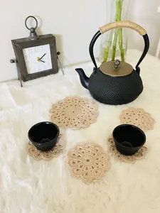 Handmade knit coasters
