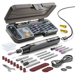 Professional Polishing/grinding/drilling/cutting Tool, Tool Kit, USB Rechargeable, LED Lighting, Quiet Cooling, Adjustable Speed, 40-In-1