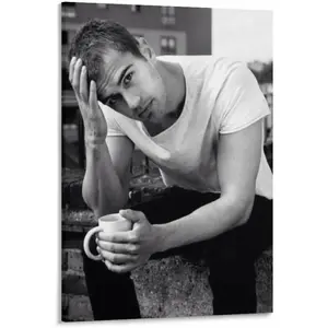 Actor Theo James Handsome Portrait Poster (2) Canvas Painting Posters And Prints Wall Art for Living Room Bedroom Decor