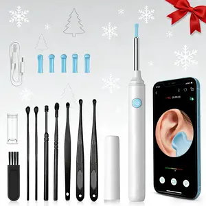 1pc Ear Wax Removal Earwax Remover Tool with 8 Pcs Ear Set, Ear Cleaning Tool, Ear Camera with 5 Ear Spoon, Ear Cleaner with Camera Earwax Removal Kit with Light