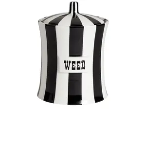 Jonathan Adler Vice Weed Canister in Black & White