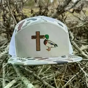 Jesus Saves Mallard Duck Hat | Christian Hunting Trucker Hat | Faith Duck Embroidered Hat | Mallard Duck Camo Baseball Cap | Religious Outdoor Hunting Hat | Unisex Mesh Snapback Hat | Duck Hunter Faith Apparel | Gift for Christian Hunters