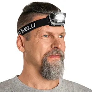 LED Headlamp Flashlight for Adults & Kids, Running, Camping, Hiking Head Lamp with White & Red Light, Lightweight Waterproof Headlight with Comfortable Headband, 3 AAA Batteries Included