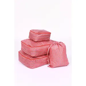 Gingham Packing Cubes - Set of 4 -Travel and Gift Essential - Spring 2026