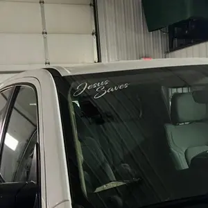 Chrome Jesus Saves Decal