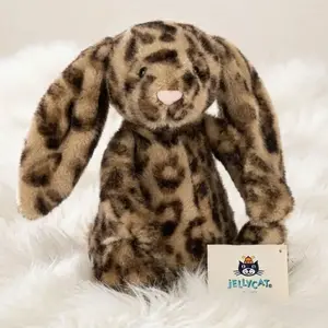 Exclusive NWT Jellycat Cobblehop Leopard Bunny – Luxury Soft Stuffed Animal Collectible