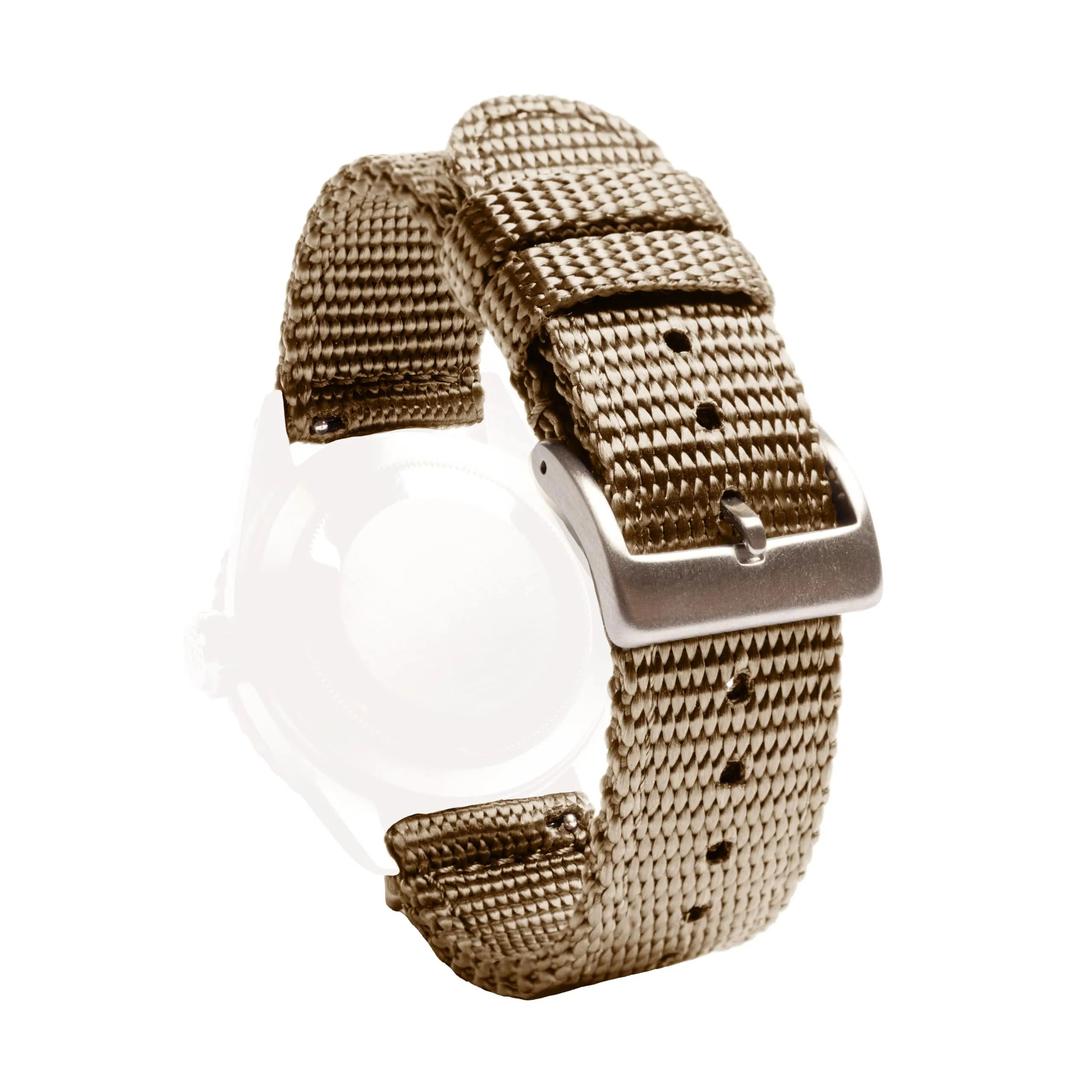 Altera Nylon Quick Release Watch Band NATO Strap Beige Tan Color 20mm (20mm, Taupe)