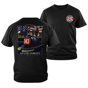 FDNY 343 Shirt, Firefighter 9/11 Memorial T Shirt, FDNY Never Forget Tee, Firefighter Tribute Shirt, First Responder Remembrance Apparel