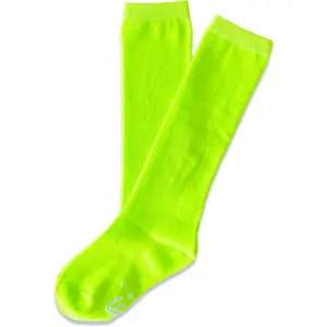 Unisex Child Kid Size Solid Neon Colored Knee High Sport Team Socks with No Stripes