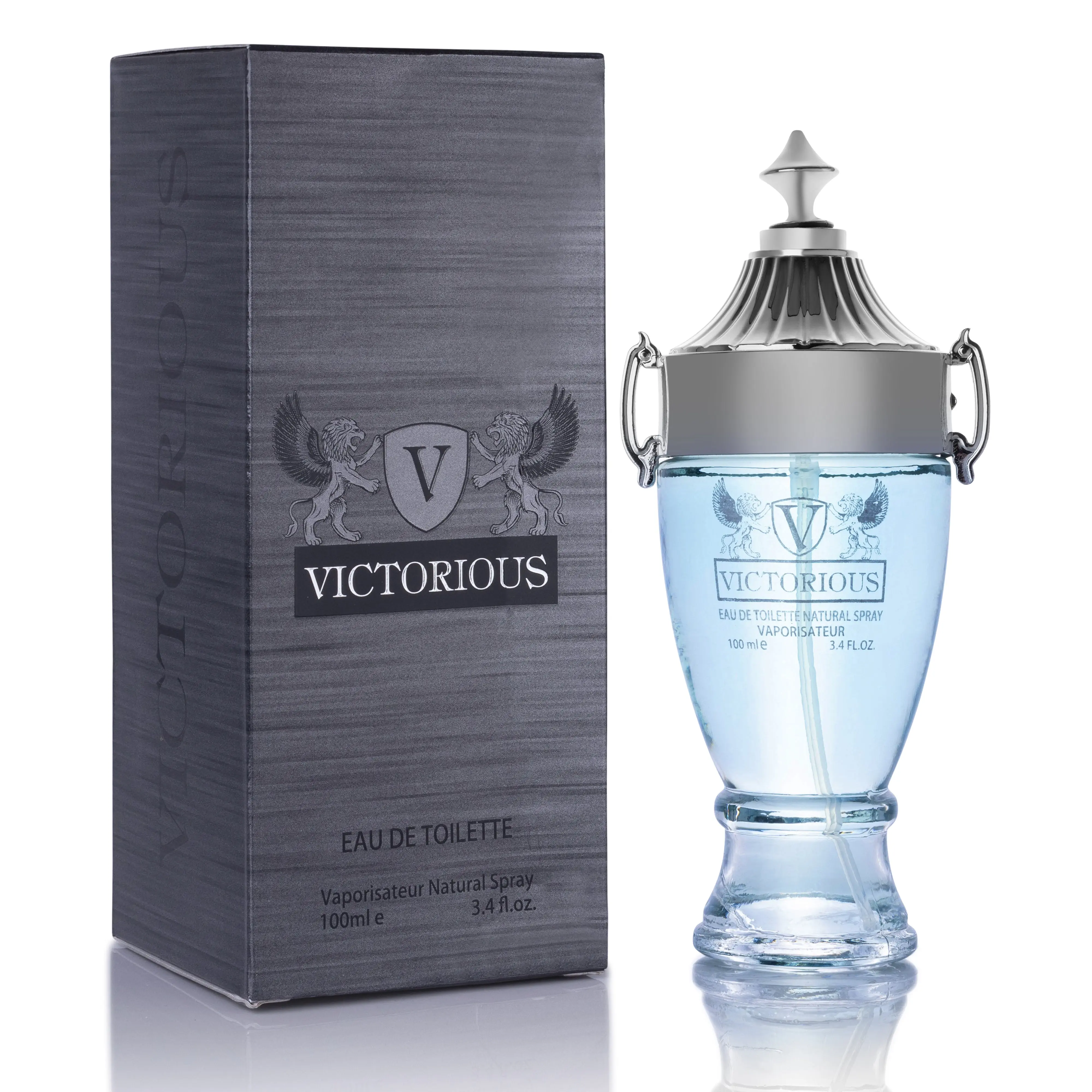Urban Collection Victorious Men's 100 ml (3-3.9 fl oz) EDP Spray Perfume - Fresh Aquatic Woody Aromatic Scent, Aromatic Amberwood, Grapefruit, Jasmine, Patchouli, Long-Lasting, Gift-Ready Boxed Regular Edition, Adults, Single Item, Contains Neither, Woody