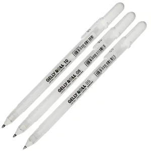 Gelly Roll Classic White Set of 3 Pens, Sizes 10, 08 & 05, Ideal for Basic Writing and Drawing Use