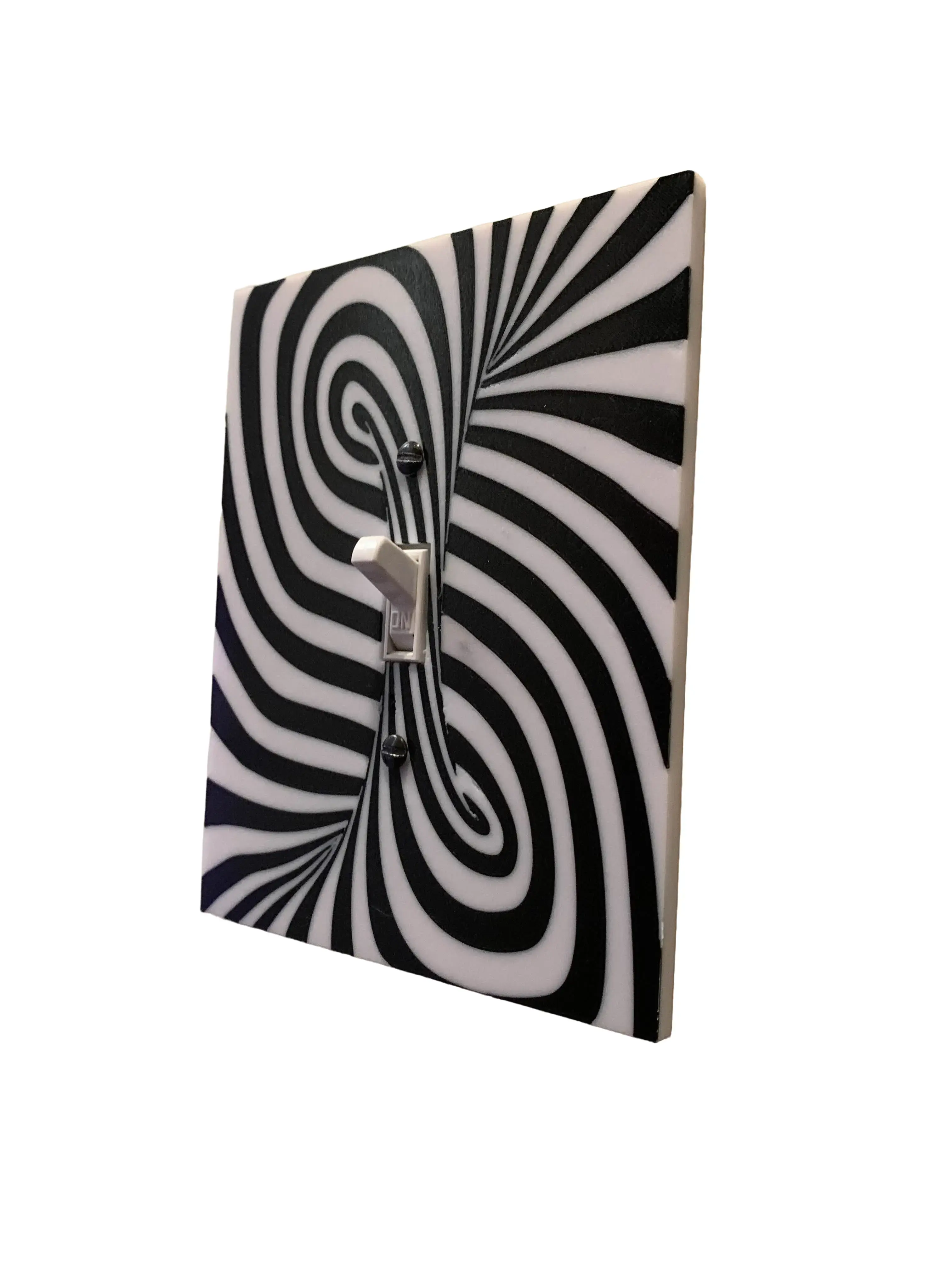 Trippy Spiral Light Switch Cover