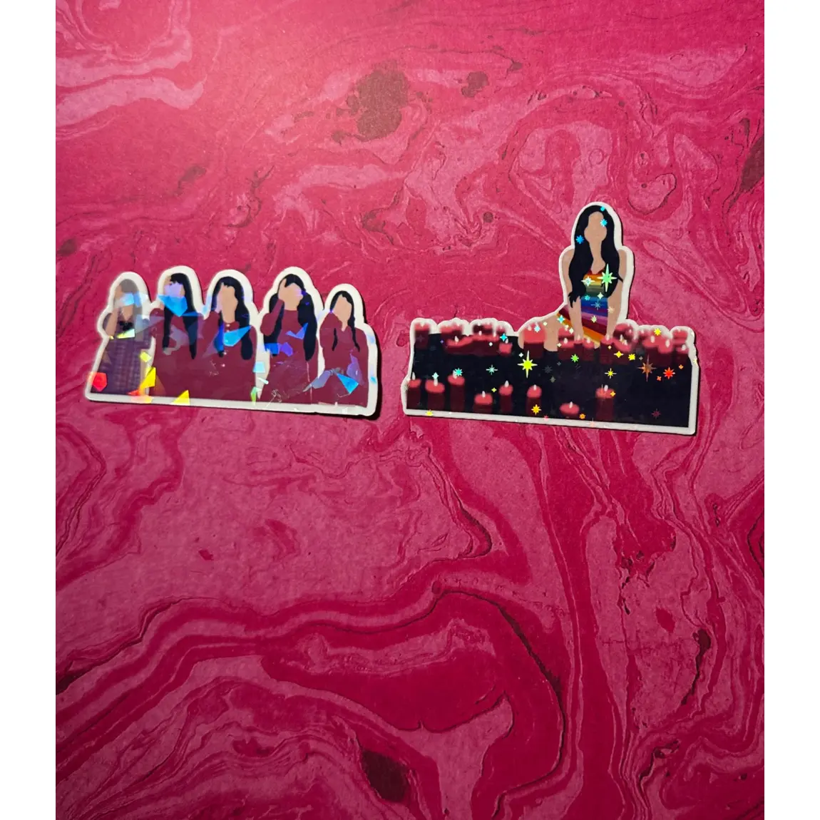 Red Velvet Peekaboo Holographic Stickers