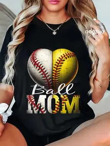Funny Ball Mom Softball & Baseball Women Baseball Softball T-Shirt